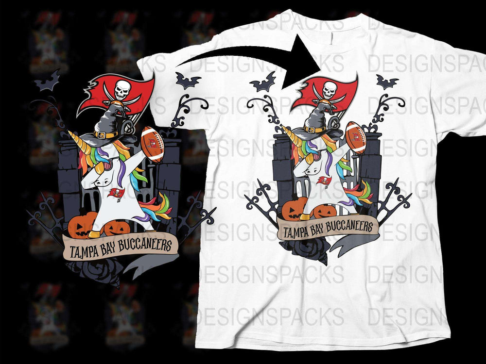 Tampa Bay Buccaneers Pirate Ship Graphic T-Shirt, Football Team Fan Apparel, Sports Casual Wear, Colorful Design