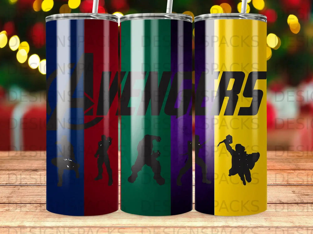 Avengers Superhero Character Silhouettes Tumbler product type