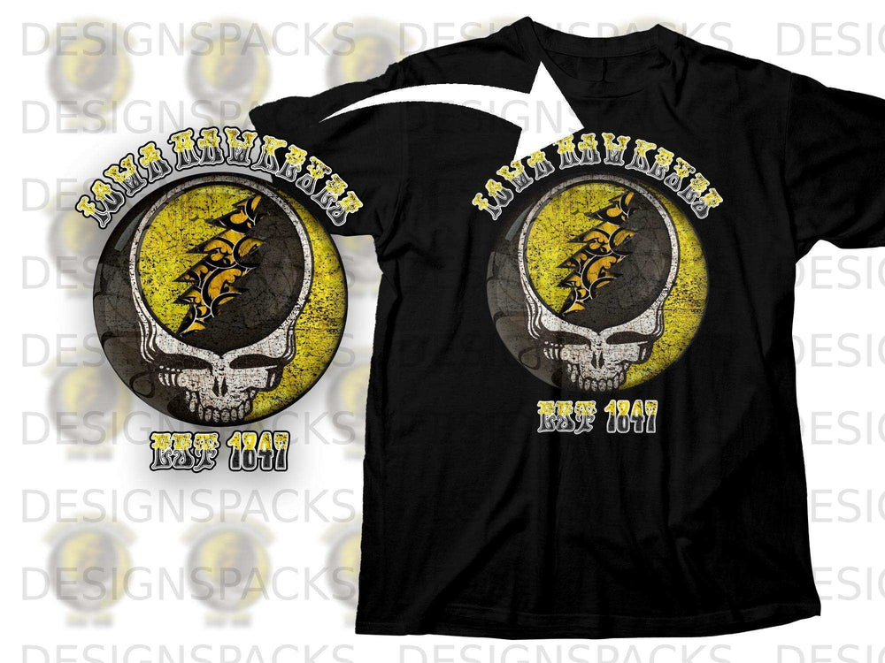 Iona Awakens EST 1947 Graphic Skull Design Shirt