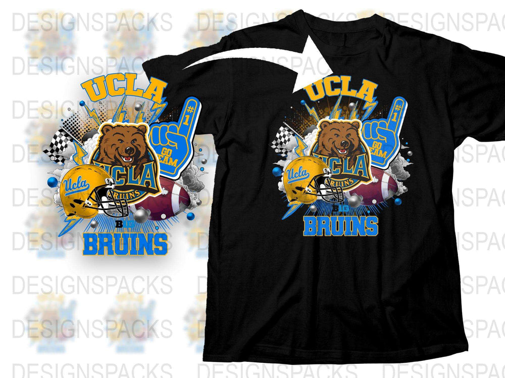 UCLA Bruins Graphic T-Shirt, Black Sports Tee, College Fan Apparel, Unisex Fashion Clothing