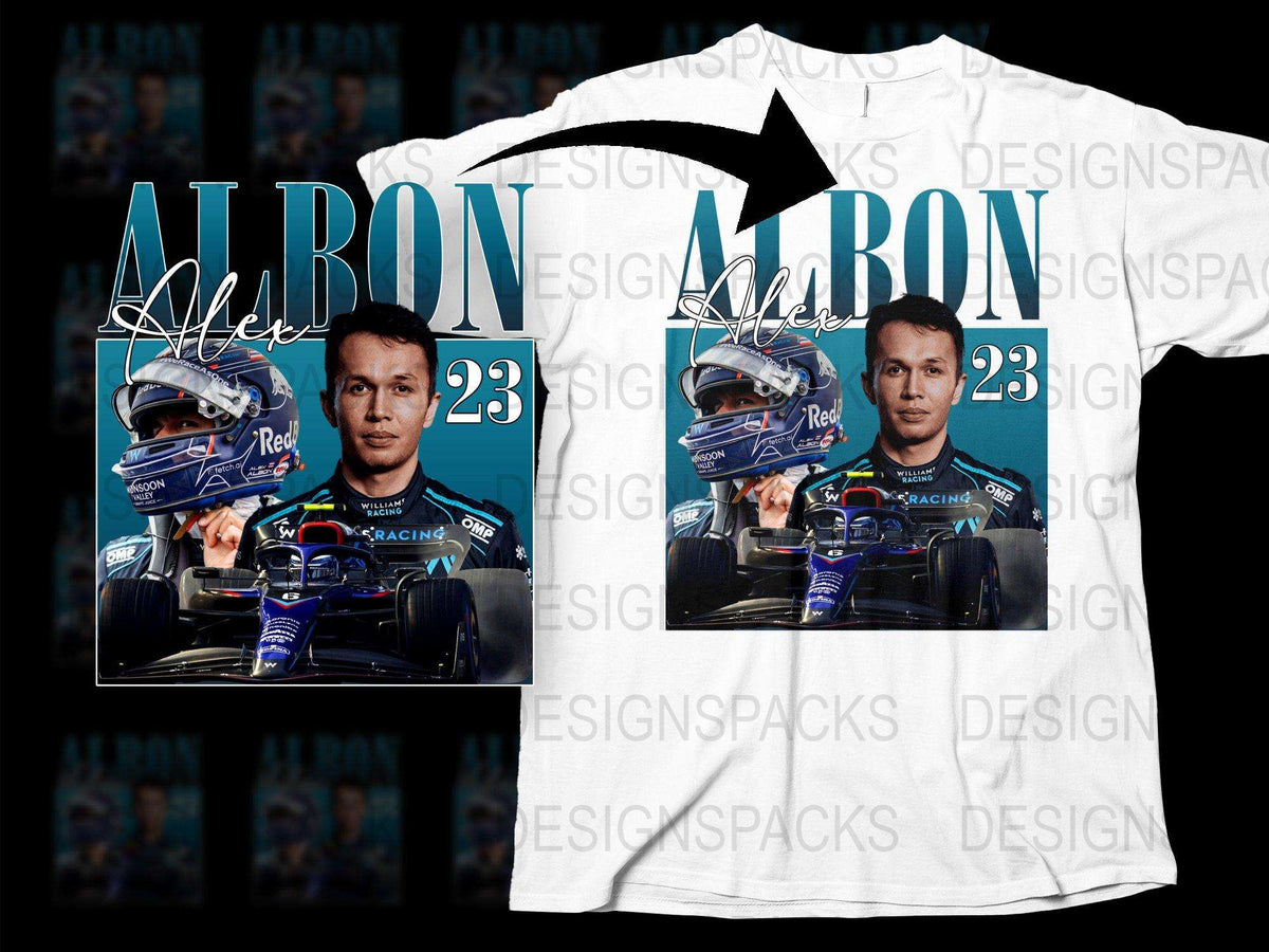 Alex Albon Racing T-Shirt, Formula One Driver Graphic Tee, Red Bull Casual Sports Apparel, Motorsport Fan Gift