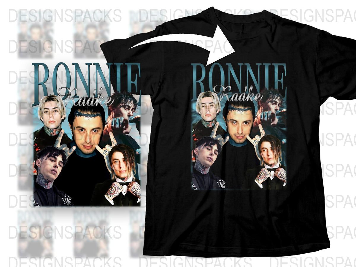 Black Graphic Tee with Multiple Portraits, Trendy Collage Style T-Shirt, Unique Designer Top
