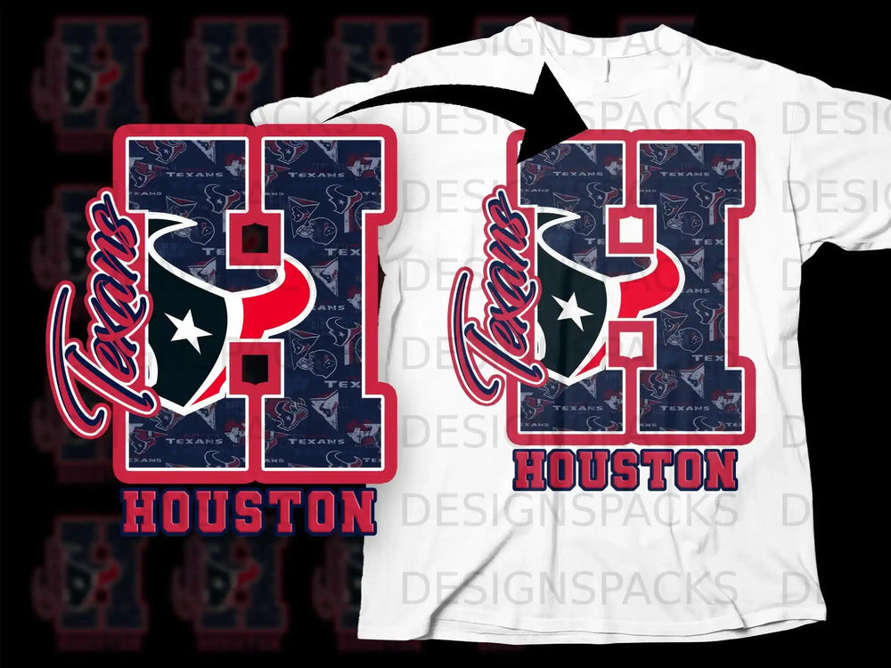 Houston Texans Logo Graphic Design T-shirt