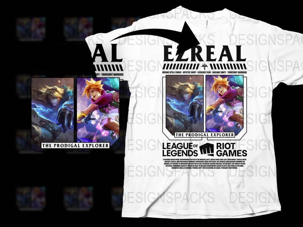 League of Legends Ezreal T-Shirt, Prodigal Explorer Graphic Tee, Riot Games Merchandise