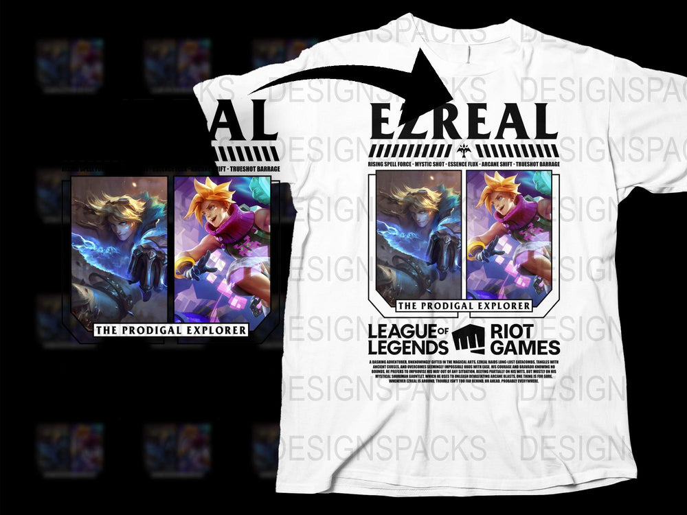 League of Legends Ezreal T-Shirt, Prodigal Explorer Graphic Tee, Riot Games Merchandise