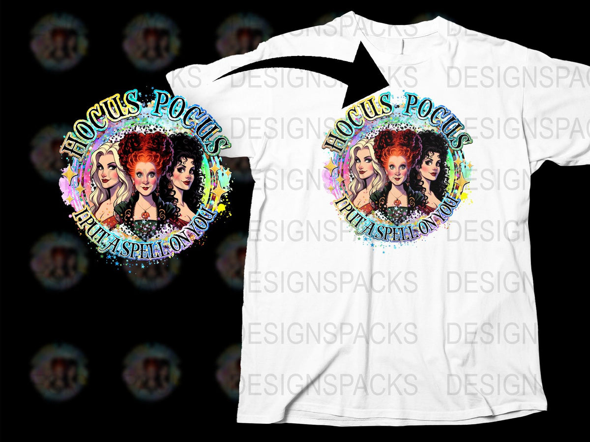 Hocus Pocus Halloween T-Shirt, Witch Spellbound Graphic Tee, Unisex Movie Theme Apparel