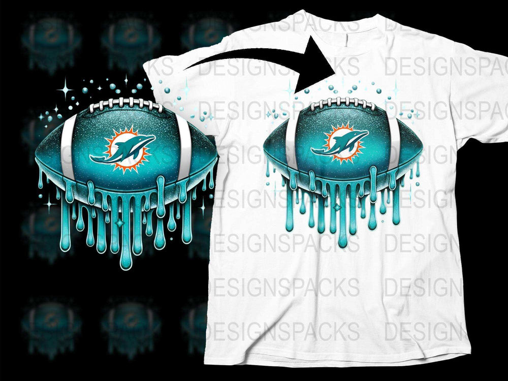 Miami Dolphins Eye Design T-Shirt, Graphic Tee, Sports Fan Apparel, Unique Football Team Shirt, Vibrant Color Print
