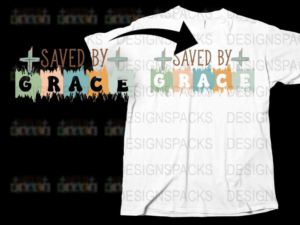 Saved by Grace T-Shirt, Christian Faith Tee, Inspirational Religious Shirt, Unisex Graphic Tee, Spiritual Clothing, Gift Idea