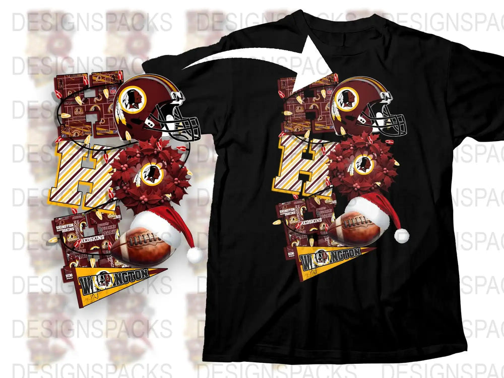Football Themed Christmas T-Shirt, Sports Fan Holiday Apparel, Festive Graphic Tee, Unisex Gift