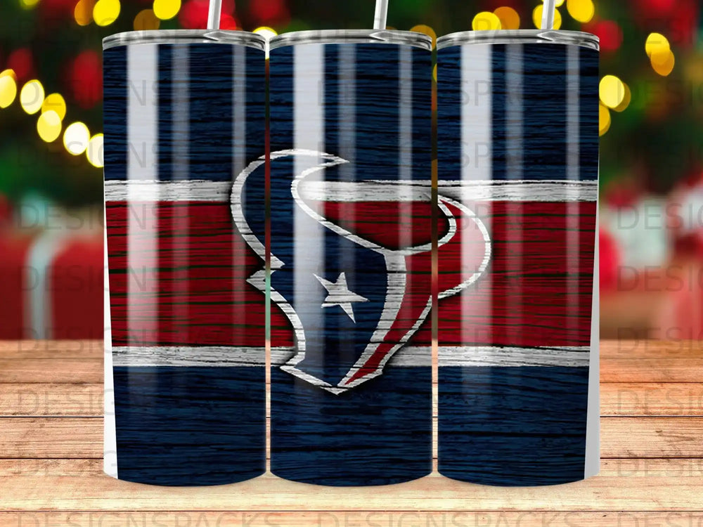 Houston Texans Distressed Wood Red White Blue Tumbler product type