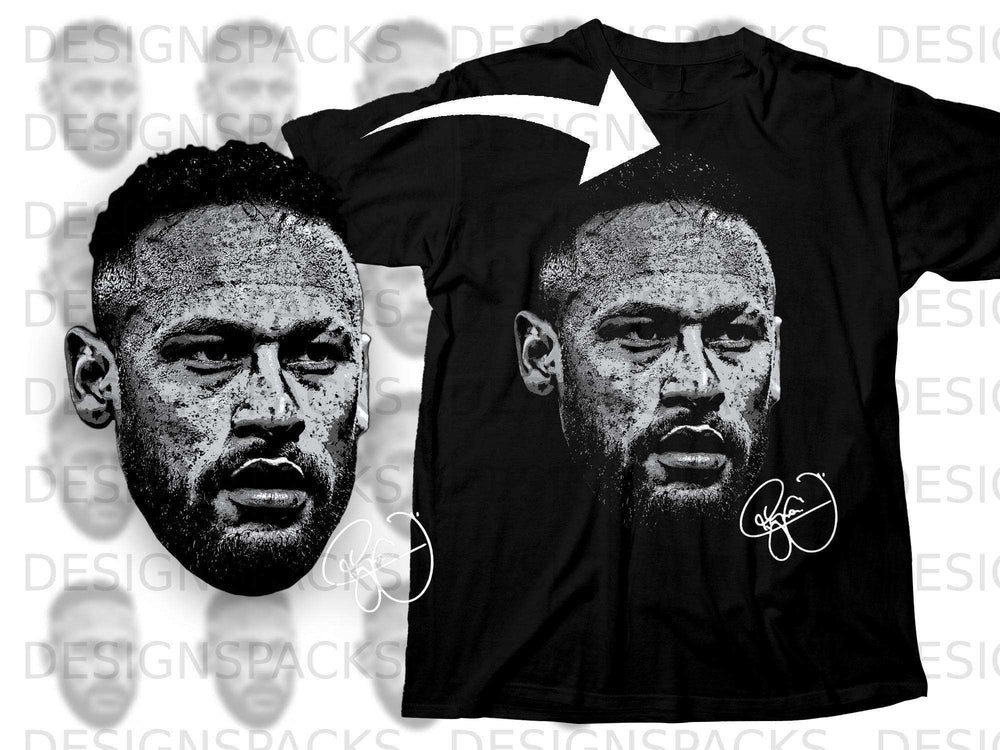 Detailed Graphic Cristiano Ronaldo Face T-Shirt