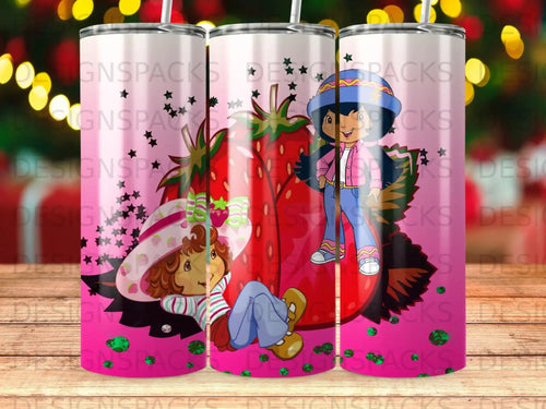 Sweet Berry Friends Y2K Tumbler Digital Wrap Design