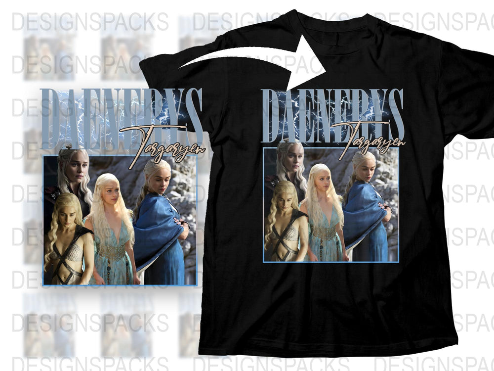 Fantasy TV Show Inspired Black T-Shirt, Fan Merchandise, Dragon Graphic Tee, Unisex Clothing