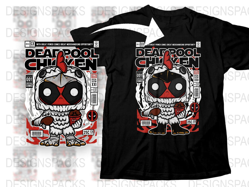 Deadpool Chicken Popculture Png Digital Download