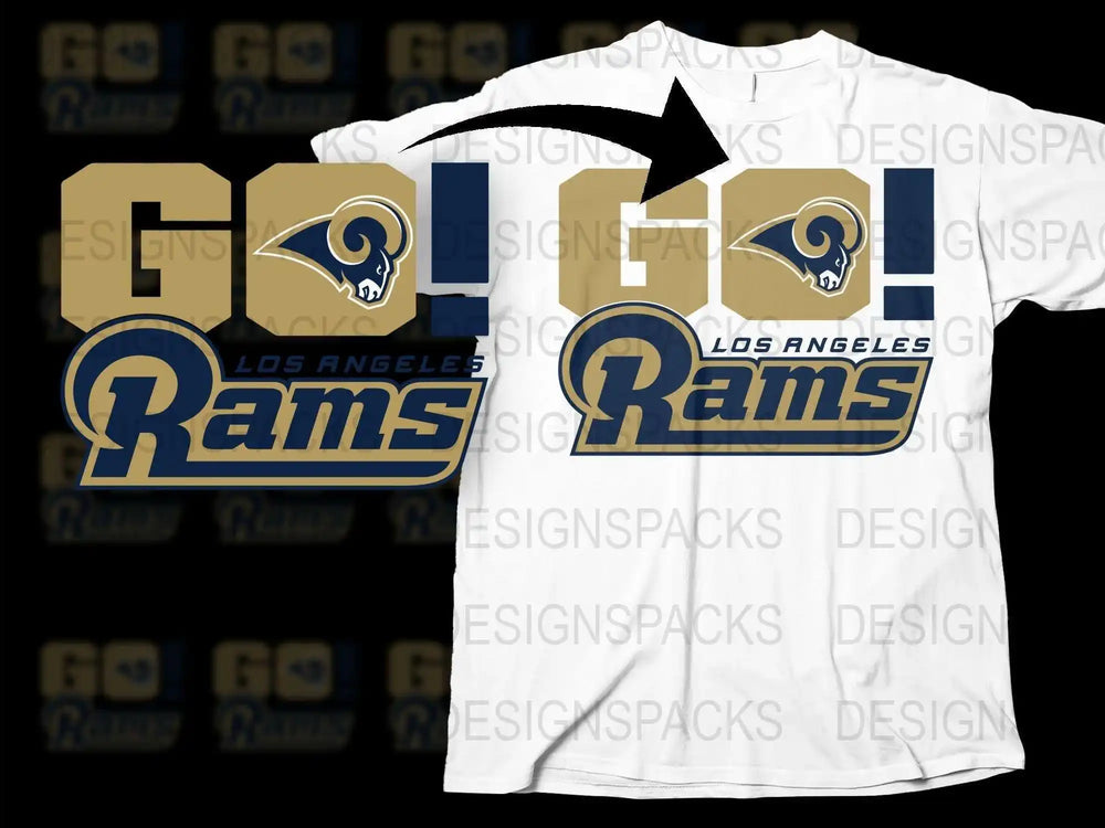 Los Angeles Rams T-Shirt, Sports Team Graphic Tee, Casual White Football Shirt, Fan Apparel