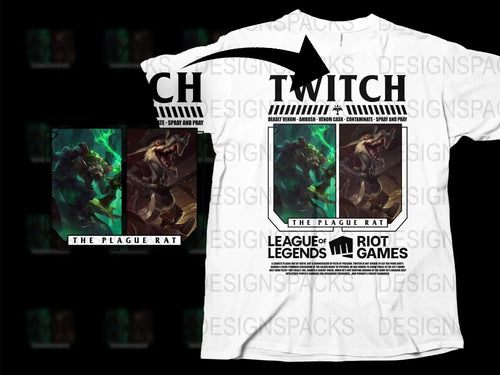 League of Legends Plague Rat Twitch Inspired T-Shirt, Gamer Graphic Tee, Twitch Streamer Apparel, Riot Games Merchandise