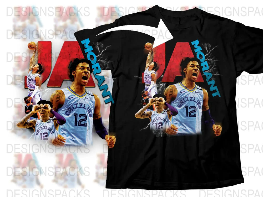 Ja Morant Graphic T-Shirt, Memphis Basketball Player Tee, Sports Fan Apparel, High-Quality Cotton Shirt, Vibrant Print, Unisex Sizes