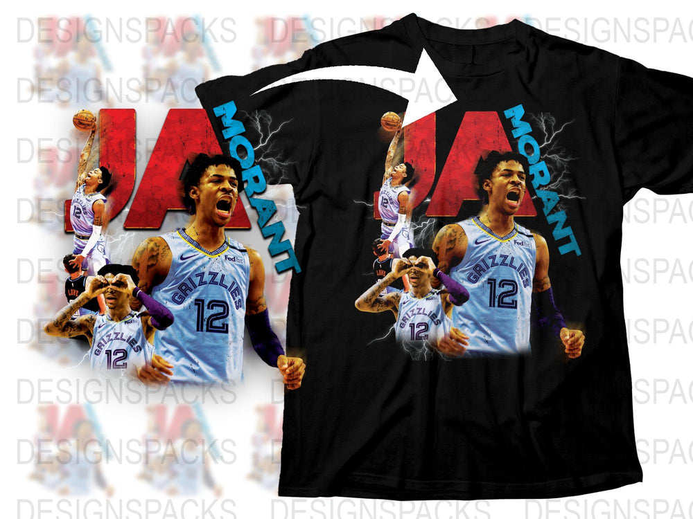 Ja Morant Graphic T-Shirt, Memphis Basketball Player Tee, Sports Fan Apparel, High-Quality Cotton Shirt, Vibrant Print, Unisex Sizes