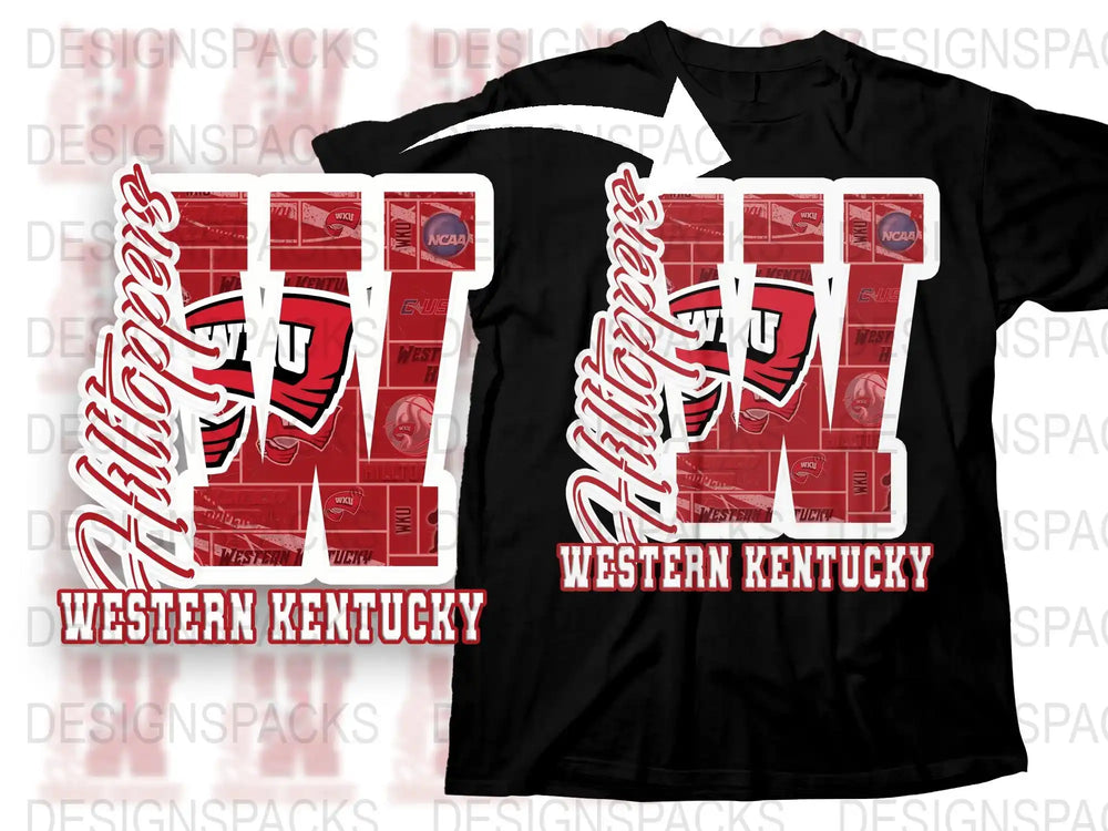 Western Kentucky Hilltoppers T-Shirt, Red Graphic Tee, College Sports Apparel, NCAA Fan Gear