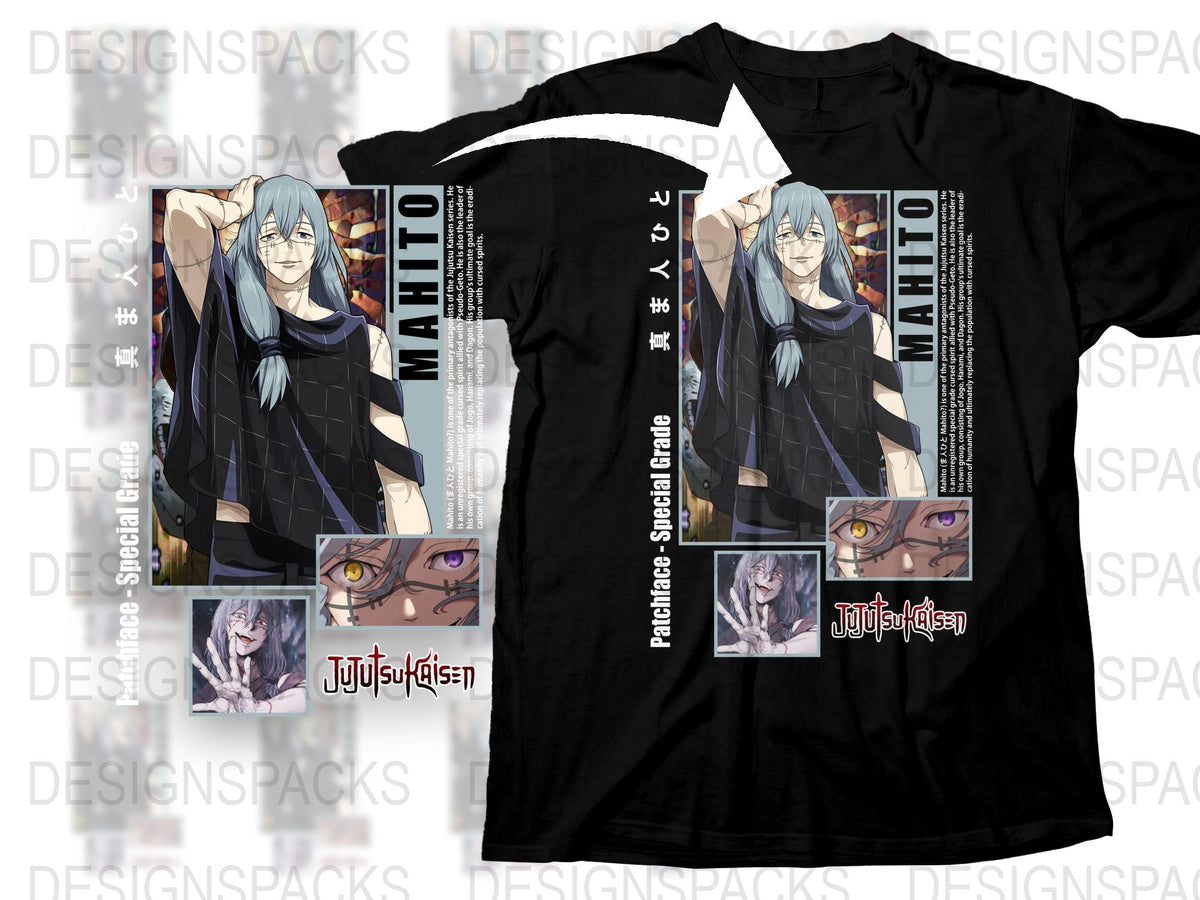 Anime Graphic T-Shirt, Manga Character Tee, Otaku Fashion, Cotton Black Shirt, Unisex Top, Japanese Anime Merchandise