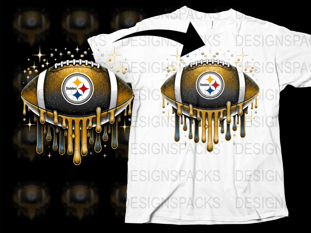 Pittsburgh Football Eye Graphic T-Shirt, Melting Dripping Art, Sports Fan Apparel, Unique Game Day Shirt