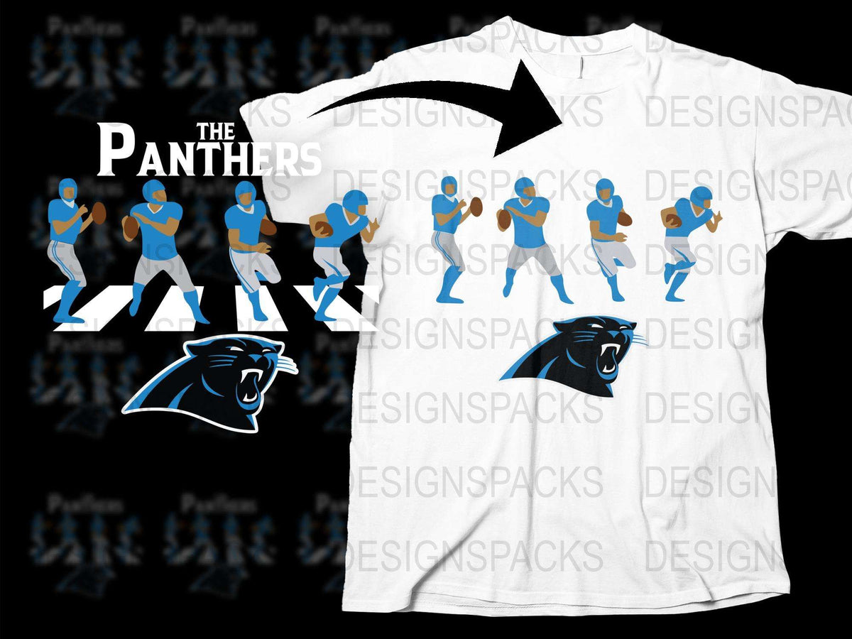 Panthers Themed T-Shirt, Sports Team Graphic Tee, Men's Athletic Style Shirt, Casual Wear