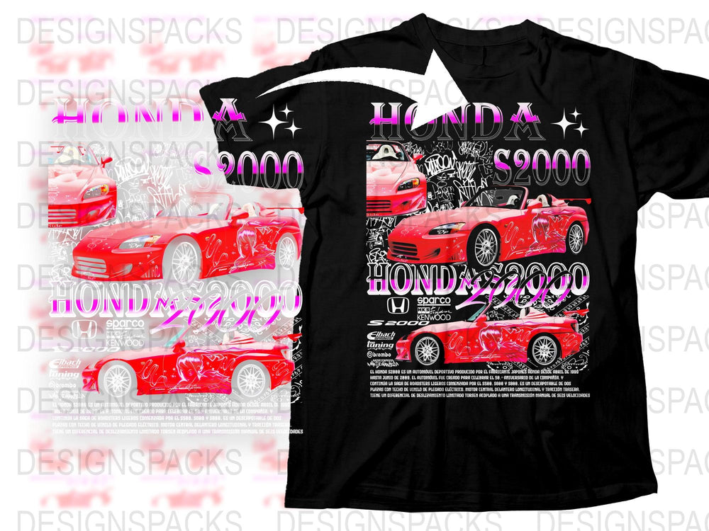 Vintage Honda S2000 Graphic T-Shirt, JDM Car Enthusiast Tee, Street Racing Inspired Design, Unisex Fashion