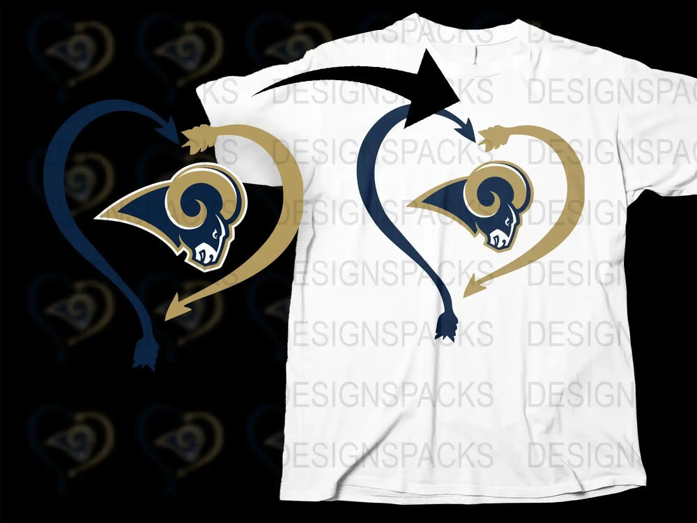Stylish Ram Head Graphic T-Shirt, Blue and Gold Design, Casual Sports Tee, Trendy Apparel for All