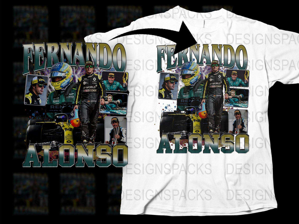 Fernando Alonso Racing T-Shirt, Formula One Driver Tee, Vintage Style Motorsport Shirt, Gift for Racing Fans
