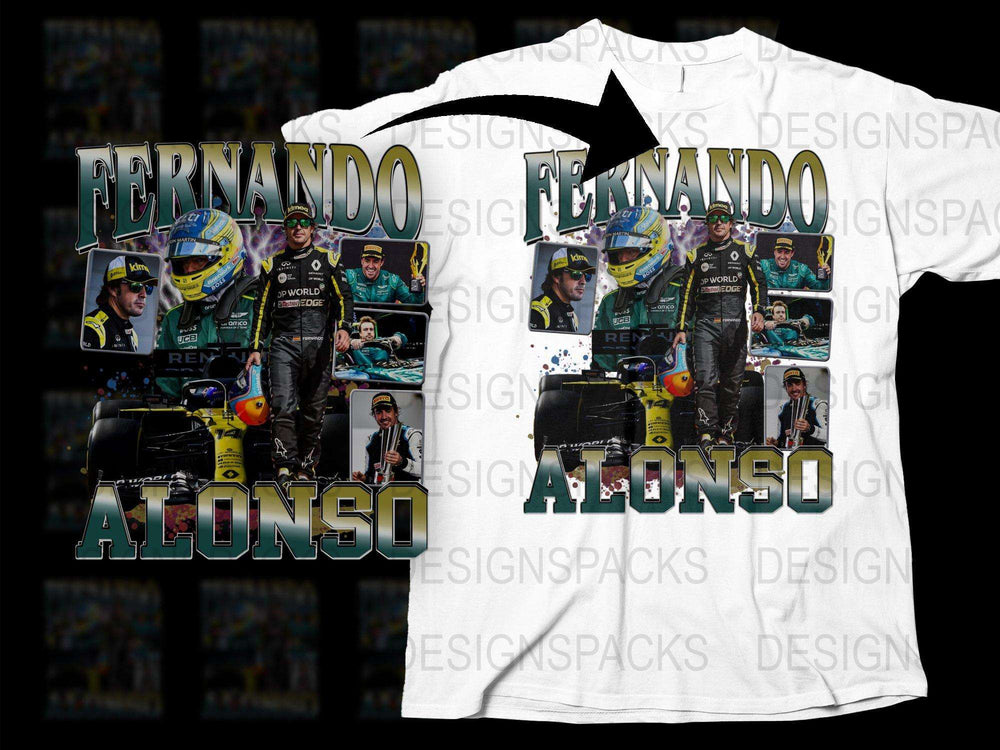 Fernando Alonso Racing T-Shirt, Formula One Driver Tee, Vintage Style Motorsport Shirt, Gift for Racing Fans