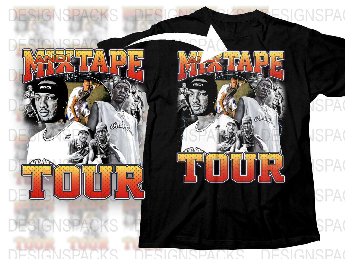 Vintage Mixtape Tour T-Shirt, Classic Hip Hop Concert Tee, Retro Music Fan Apparel, Unisex Black Shirt
