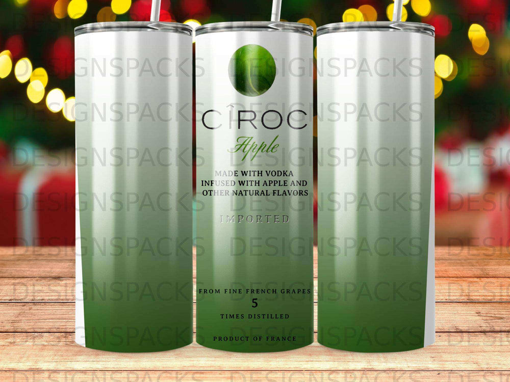 CÎROC Apple vodka bottle with "Made with vodka, infused with apple and other natural flavors" text.