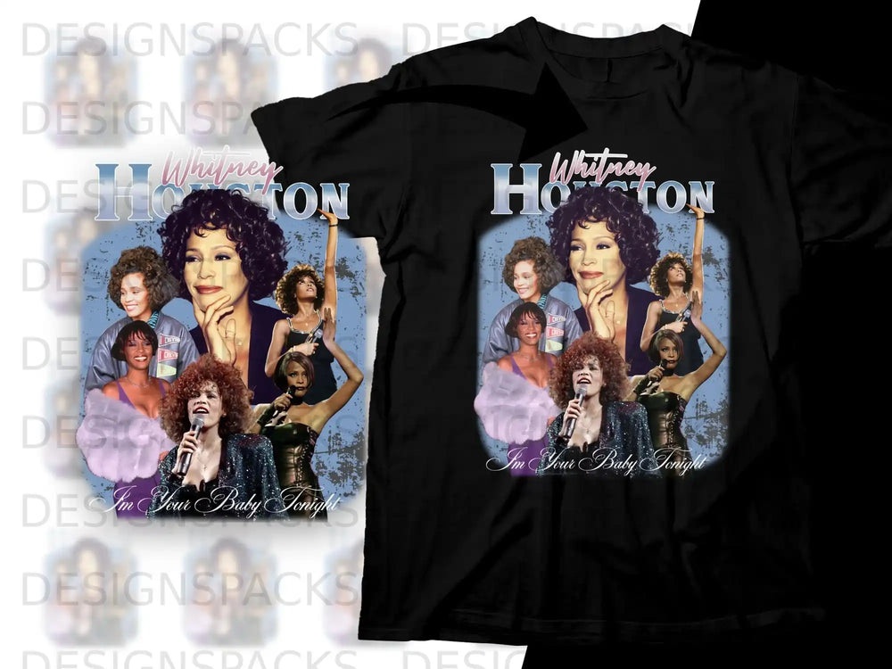 Whitney Houston "I'm Your Baby Tonight" graphic t-shirt.