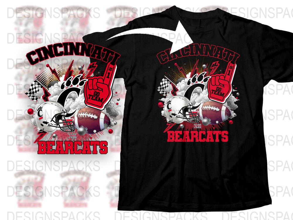 Cincinnati Bearcats T-Shirt, College Football Graphic Tee, Sports Fan Apparel, Team Spirit Wear