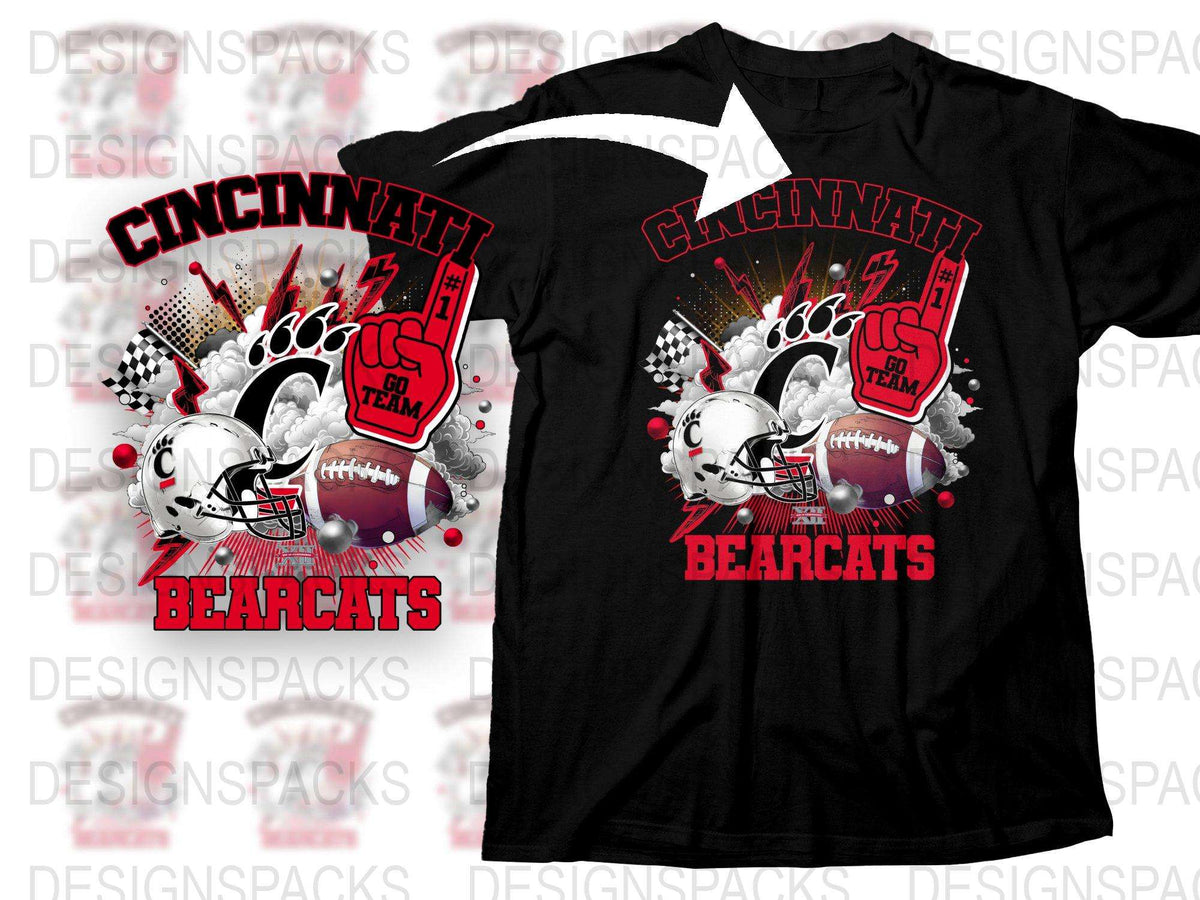 Cincinnati Bearcats T-Shirt, College Football Graphic Tee, Sports Fan Apparel, Team Spirit Wear