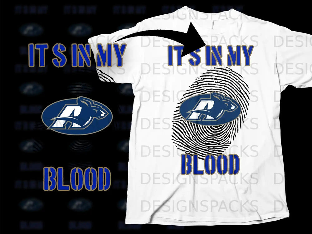 It's In My Blood Fingerprint T-Shirt for Fans