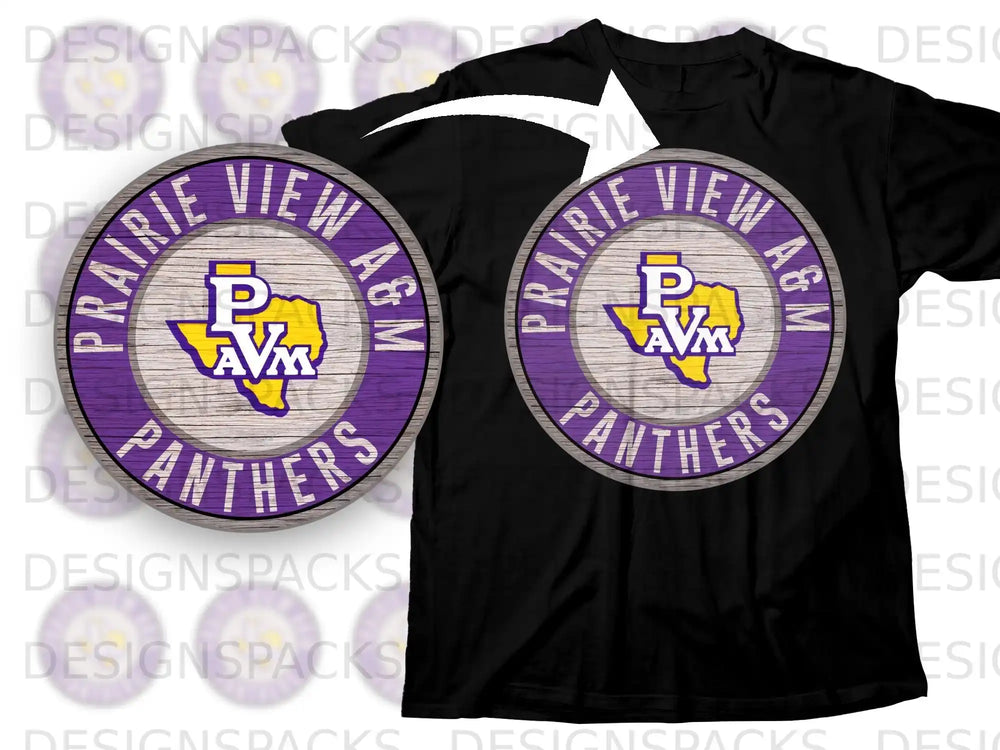 Prairie View A&M Panthers Circular Logo T-shirt