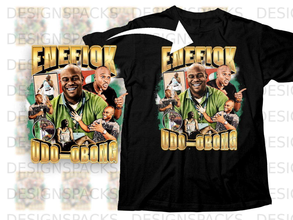 ENEFIOK UDO-OBONG Multi-Image Graphic Tee Shirt