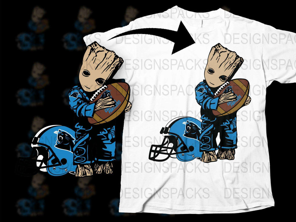 Guardians of the Galaxy Groot Inspired Football T-Shirt, Cute Comic Character Sports Tee, Casual Graphic Shirt for Fans