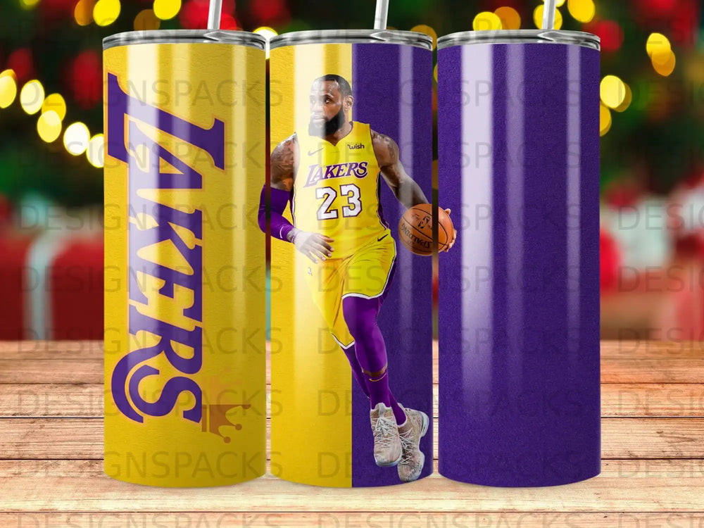 Lakers LeBron James 23 Basketball Design Yellow Purple product type
