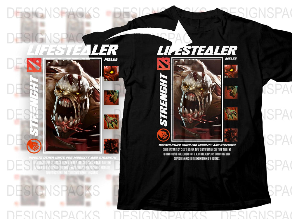 Men's Graphic T-Shirt, Monster Design, Dark Melee Fantasy, Strength Inspired, Unique Illustration, Gaming Apparel