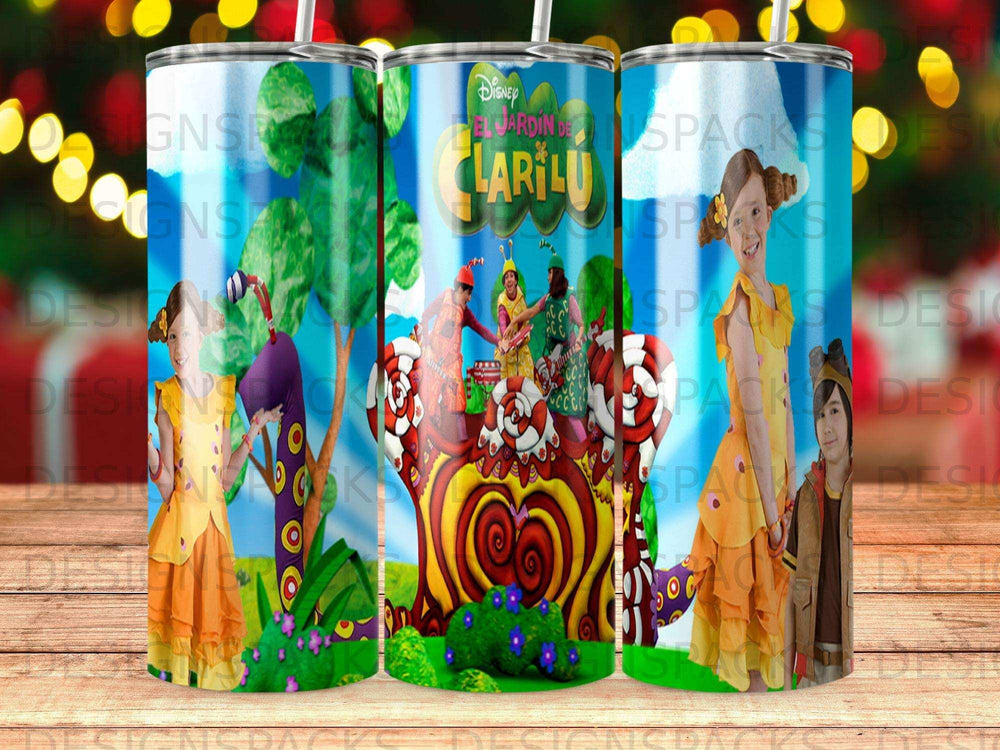 Disney's El Jardin de Larilu characters on a colorful background.