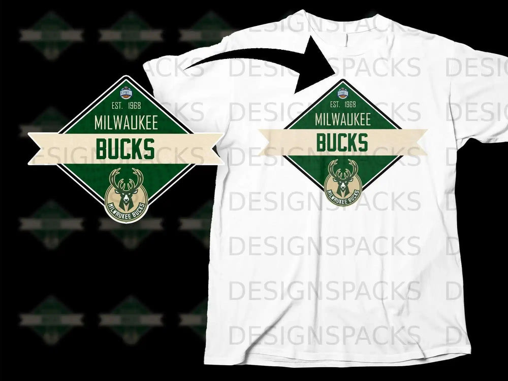 Milwaukee Bucks Est. 1968 Team Logo T-Shirt