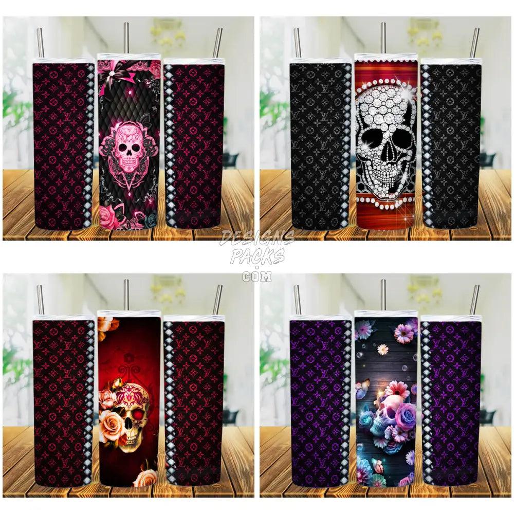 8 Skull Luxury Tumbler Wrap Bundle Jpg