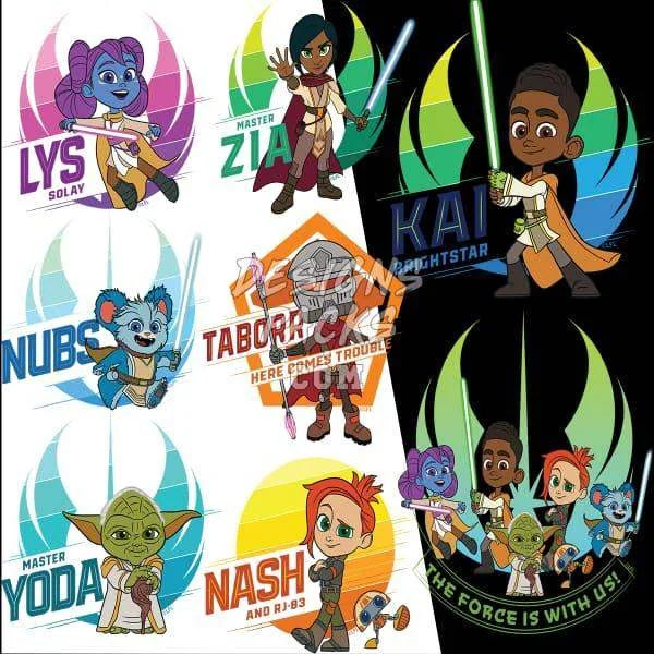 8 Space Cartoon Designs Bundle PNG