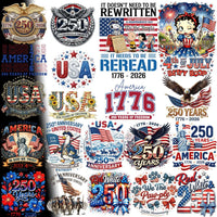 Load image into Gallery viewer, 80 4th of July Patriotic USA 250 Years of Freedom 2026 Designs Bundle PNG
