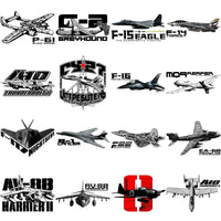 Load image into Gallery viewer, 80 Aircrafts Military Airplane Designs Bundle PNG
