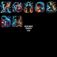 Load image into Gallery viewer, 80 Anime V1 Colorful Halftone Designs Bundle Png
