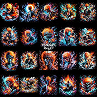 Load image into Gallery viewer, 80 Anime V1 Colorful Halftone Designs Bundle Png
