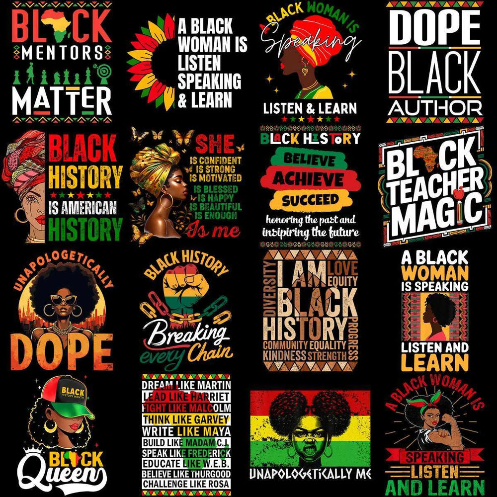 80 Black History Month Black Excellence Mega Designs Bundle PNG